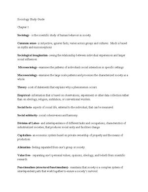 Chapter 4 Sociology-5 - Quiz Practice Test - Chapter 4 Sociology ...