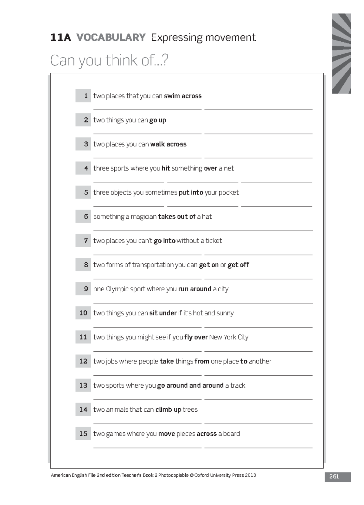 Vocabulary File11 - American English File 2nd edition Teacher’s Book 2 ...