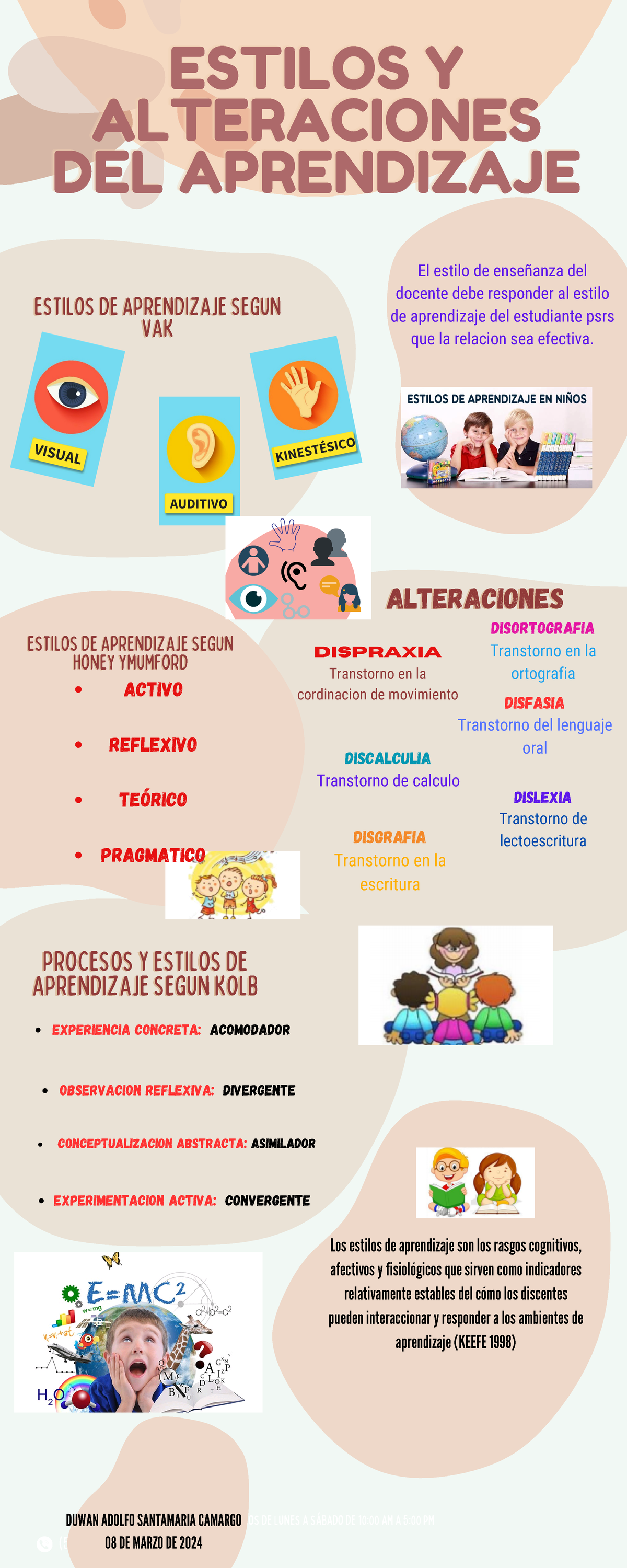 Infografia duwan - ESTILOS DE APRENDIZAJE SEGUNESTILOS DE APRENDIZAJE ...
