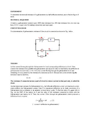 Physics lab experiment for group E1 - Fundamental Physics Sessional ...