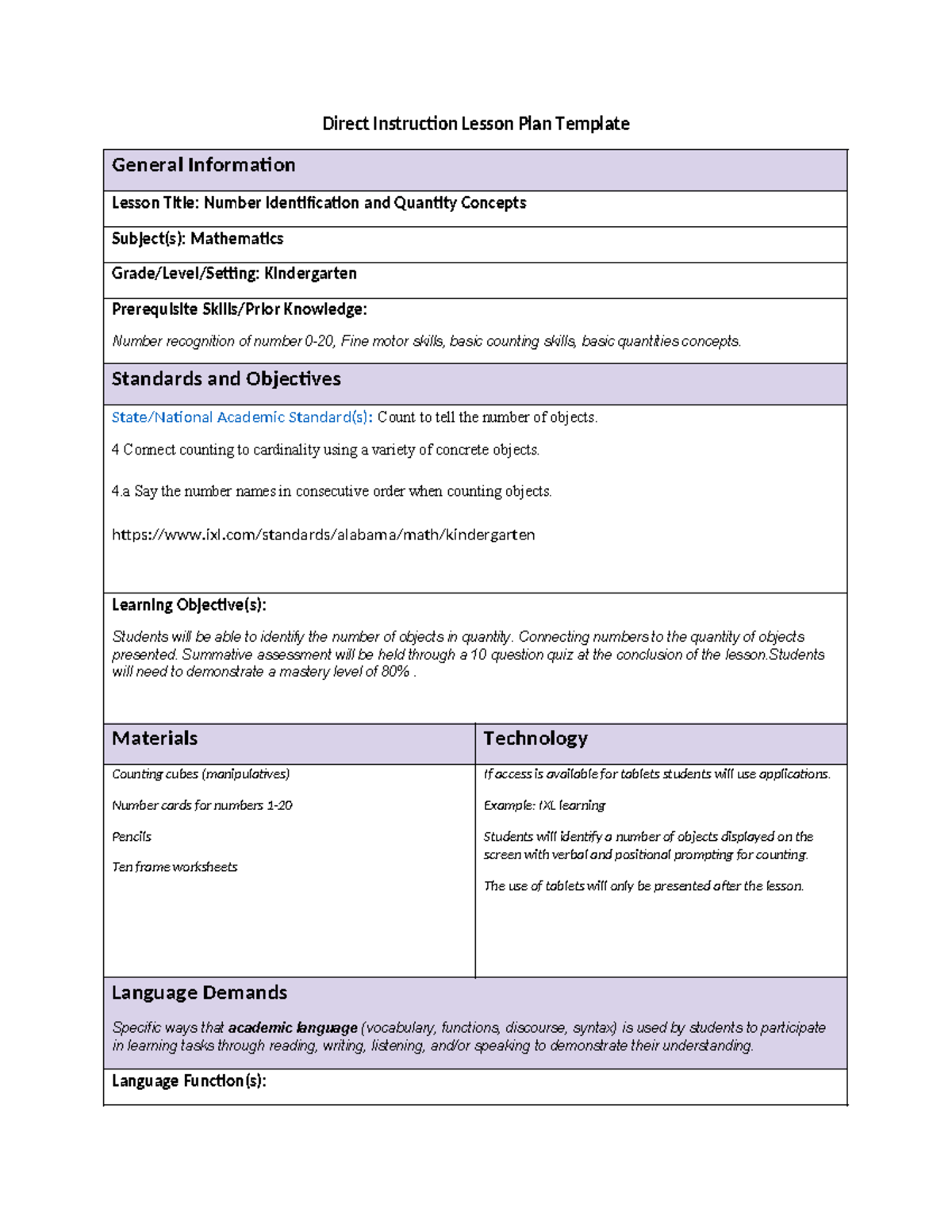 Chelsea Smith T2 - Rough Draft to use for example - Direct Instruction ...