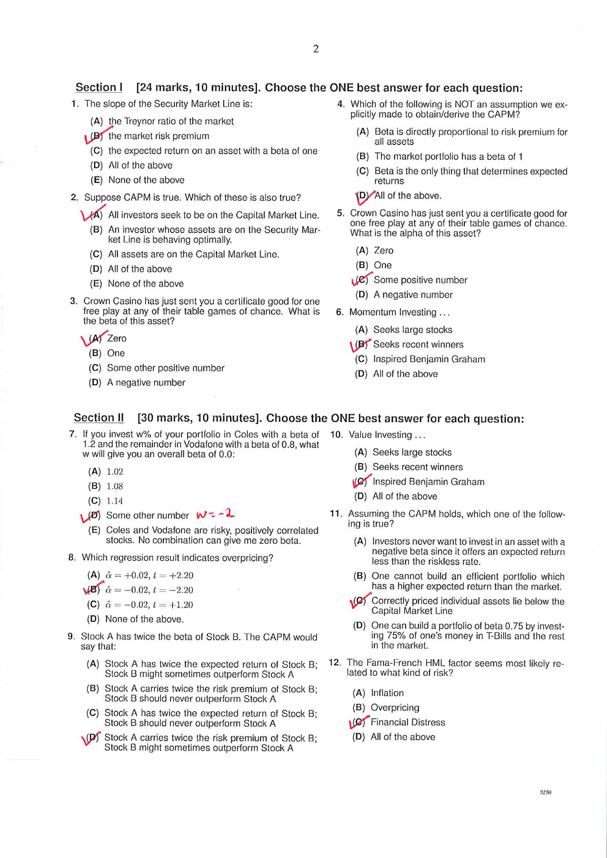 Midterm Exam 1 May 2018, Questions And Answers - Section I [24 Marks ...