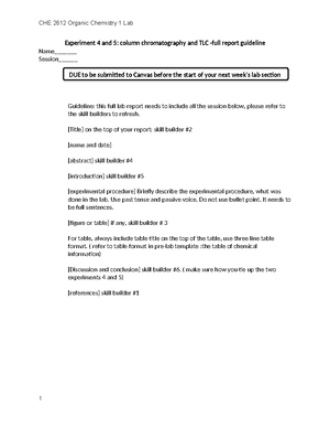 Exp 7 - Synthesis of 2-chloro-2-methylbutane-full lab report - CHE 2612 ...