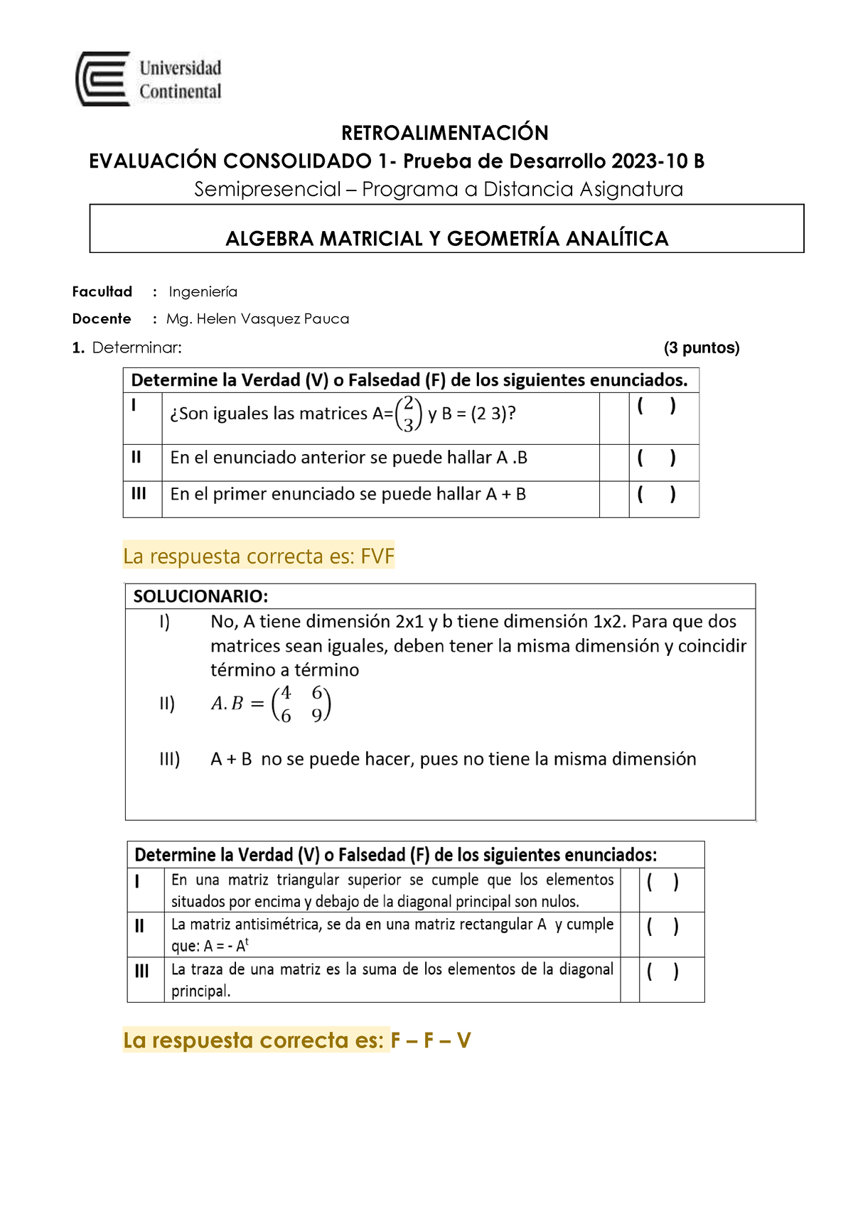 Retroalimentación Evaluación Consolidado 1 AMGA - RETROALIMENTACI”N ...