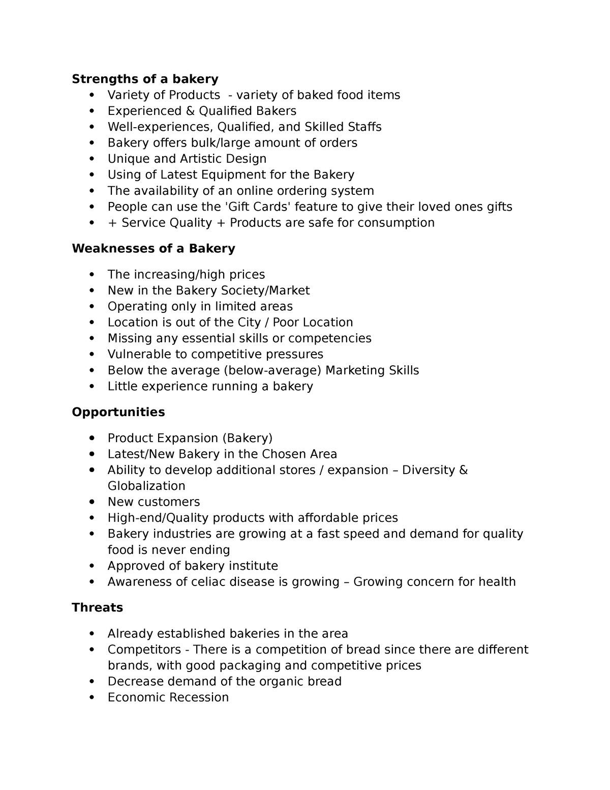 swot-analysis-for-a-business-strengths-of-a-bakery-variety-of