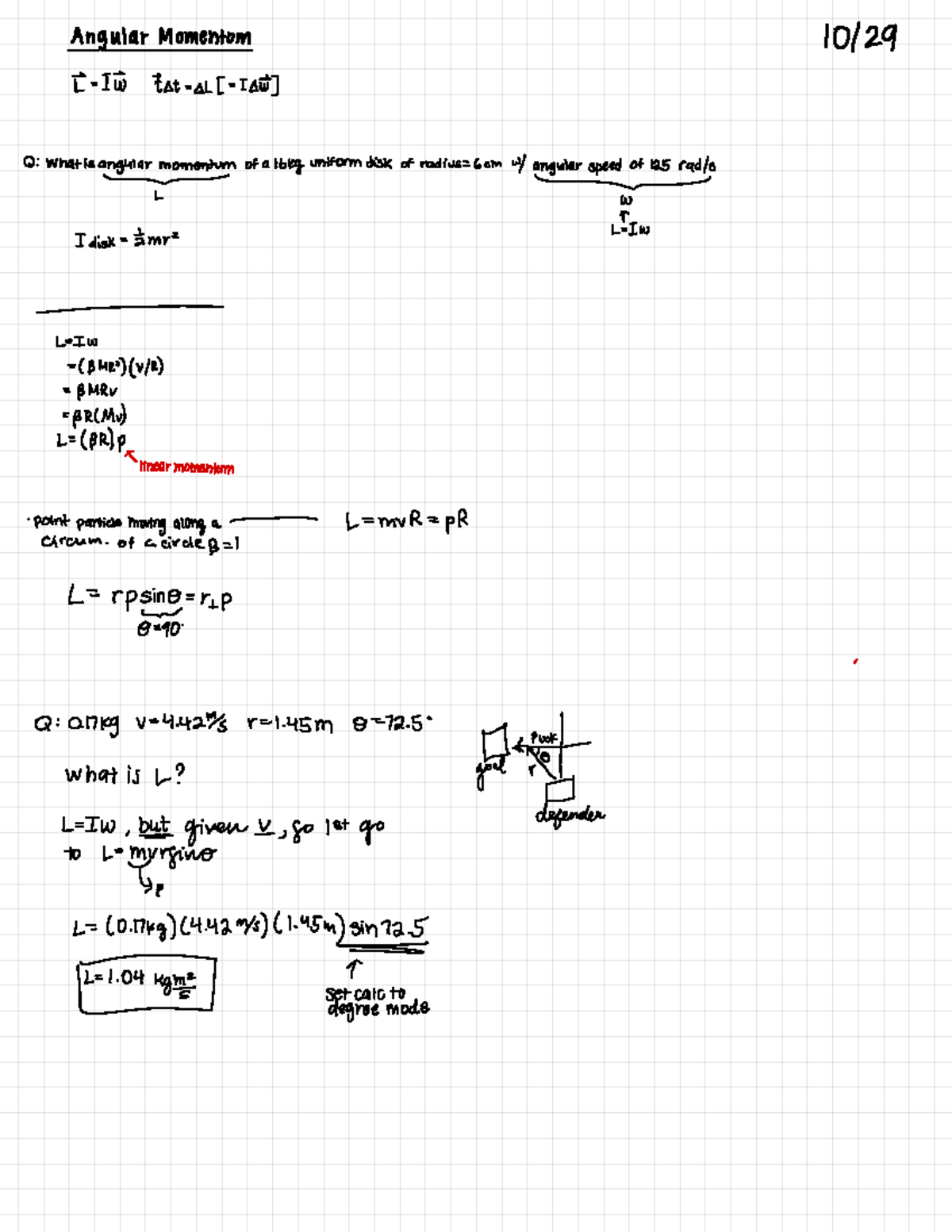 Angular Momentum - Lecture notes 14 - Warning: Error during font ...