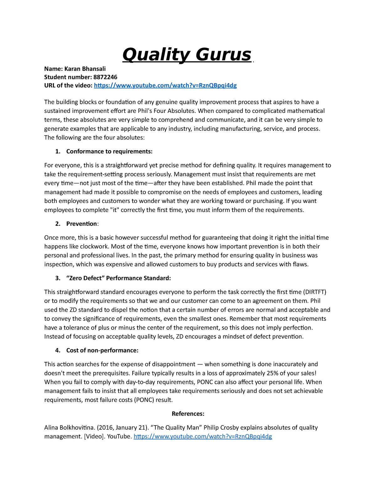 Quality gurus 2 assignment 4 Quality Gurus Name Karan Bhansali