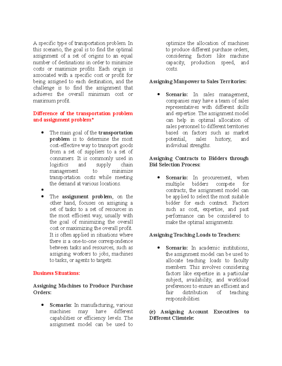 management-science-report-notes-a-specific-type-of-transportation