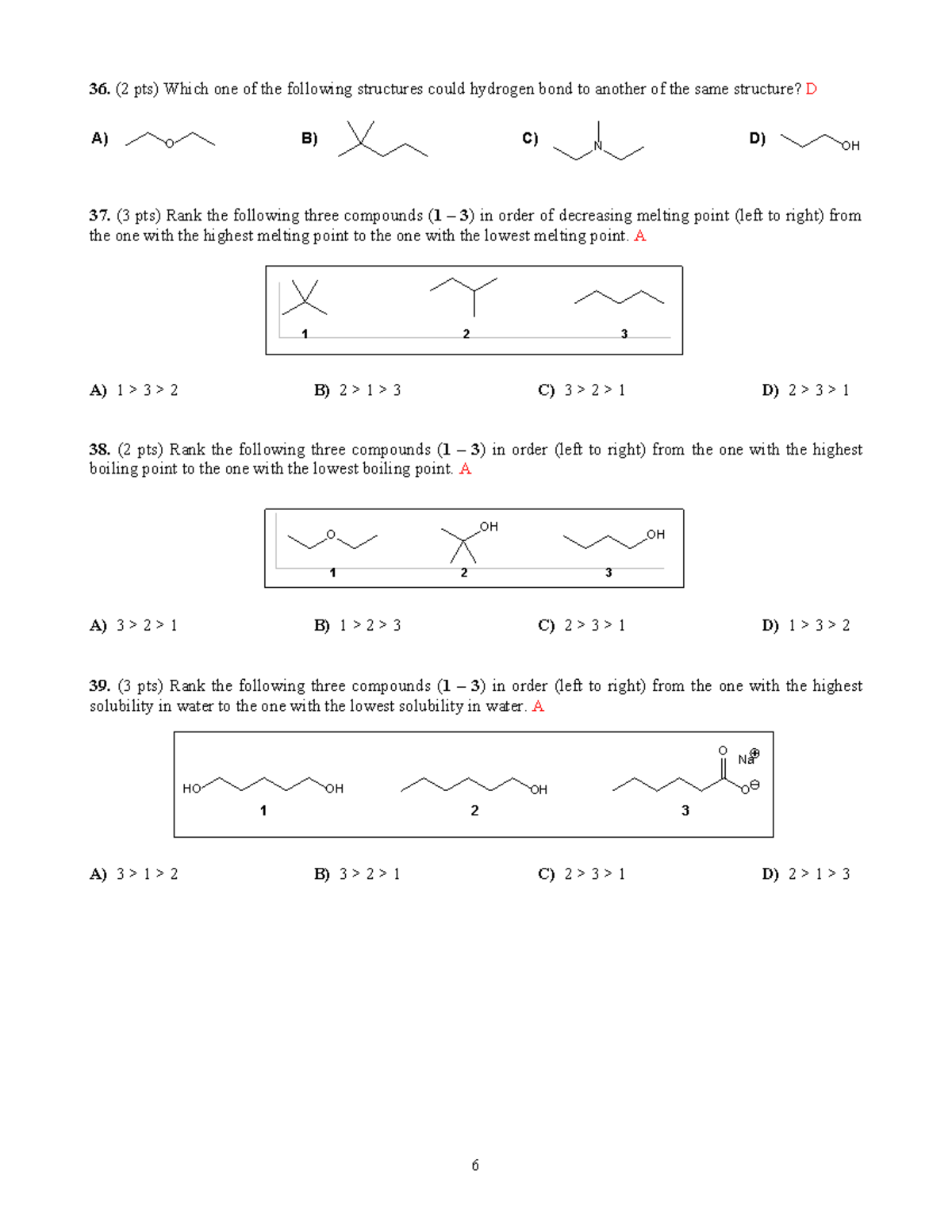Exam 1 Spring 2023 Answer Key 3 6 36 2 Pts Which One Of The Following Structures Could Exam 1 Spring 2023 Answer Key 3 6 36 2 Pts Which One Of The Following Structures Could