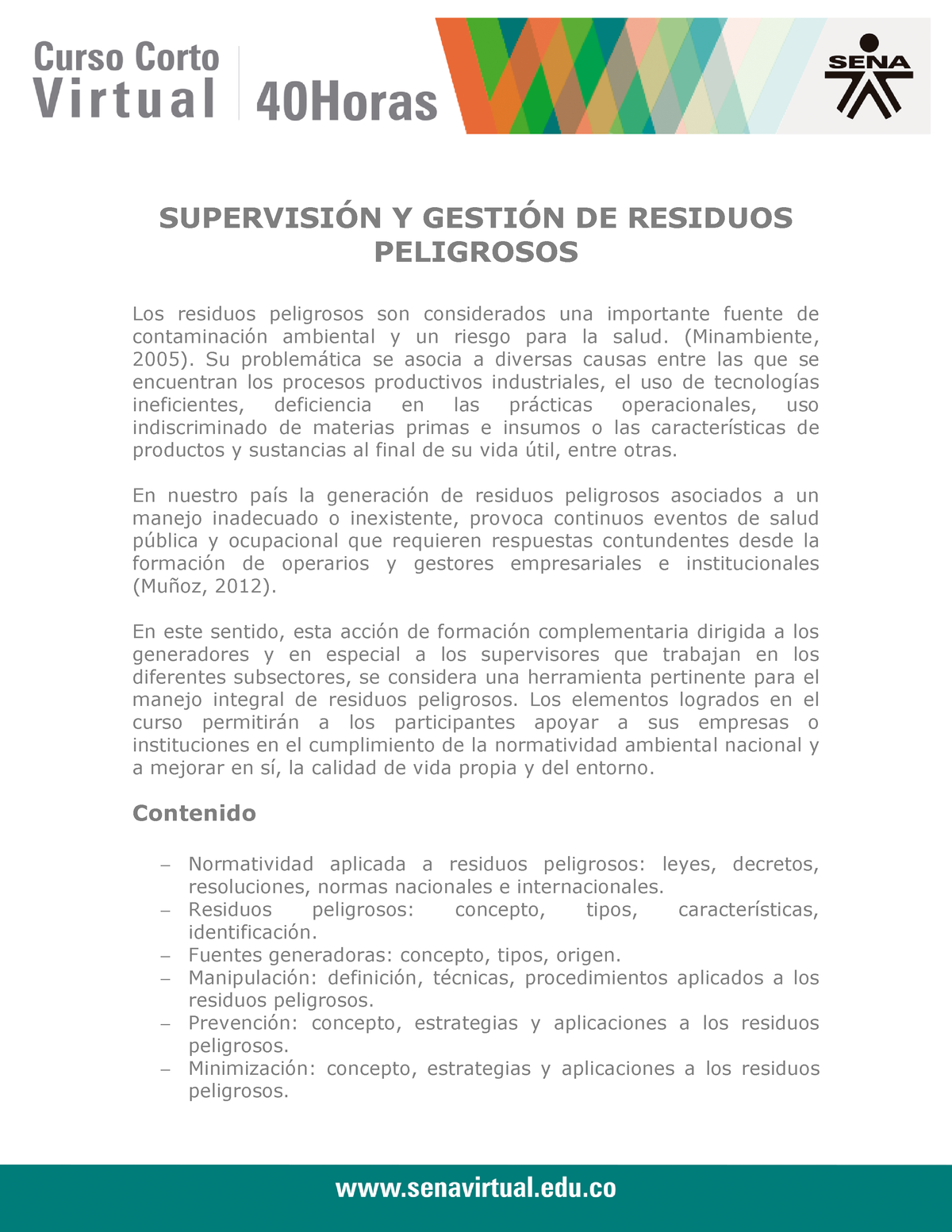 Supervision Gestion Residuos Supervisin Y Gestin De Residuos Peligrosos Los Residuos