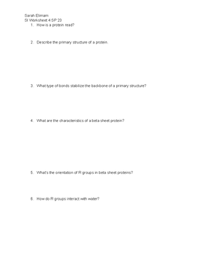 Copy of cell bio si questions imp - 1. List all the regulatory ...