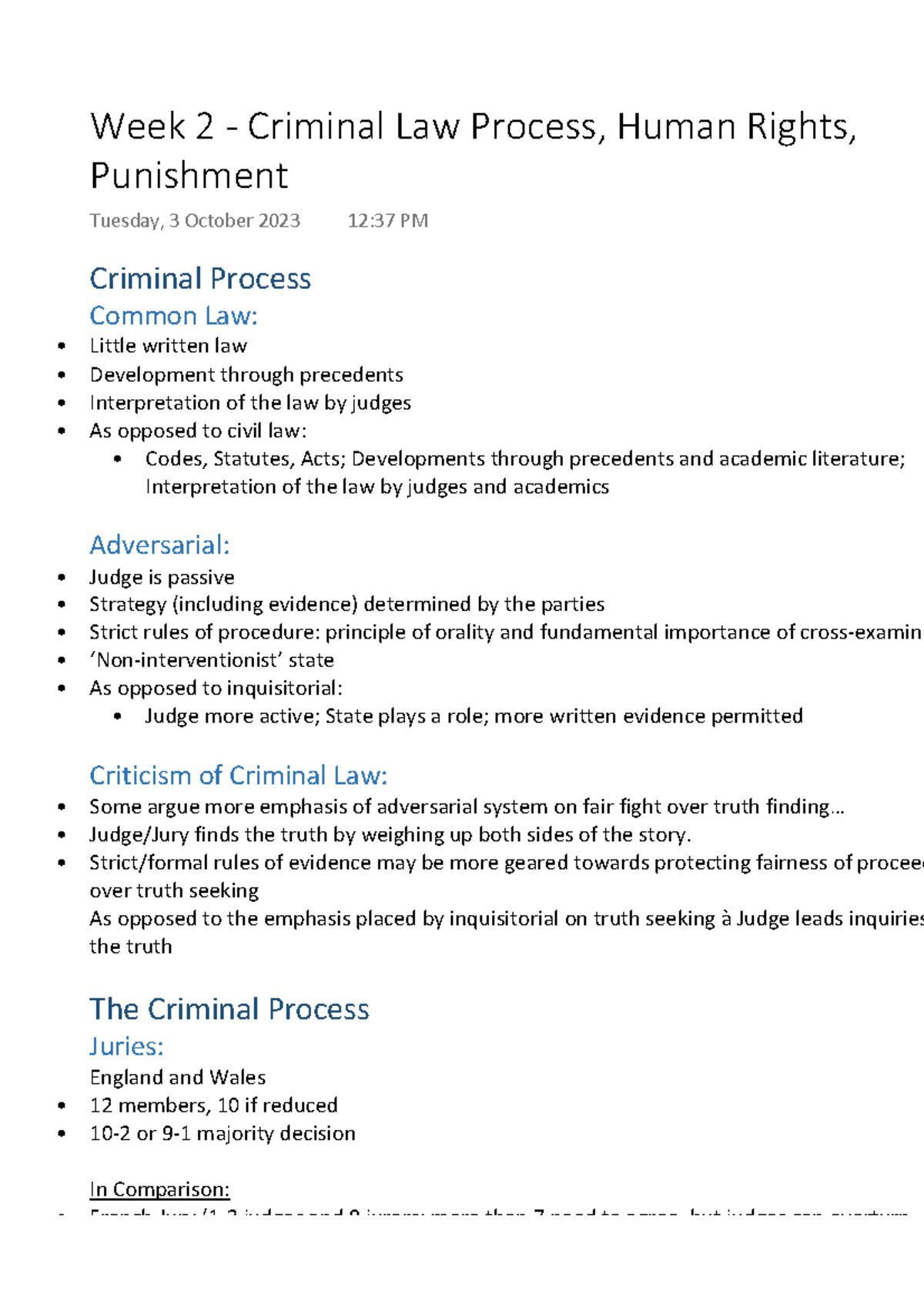 Criminal Law Process, Human Rights, Punishment - Criminal Process ...