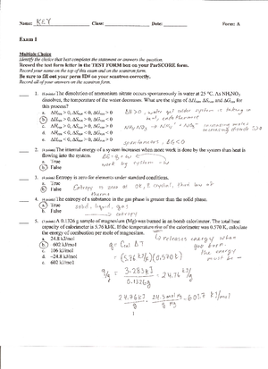 Worked Out Chem 1B Exam - CHEM1B - Studocu