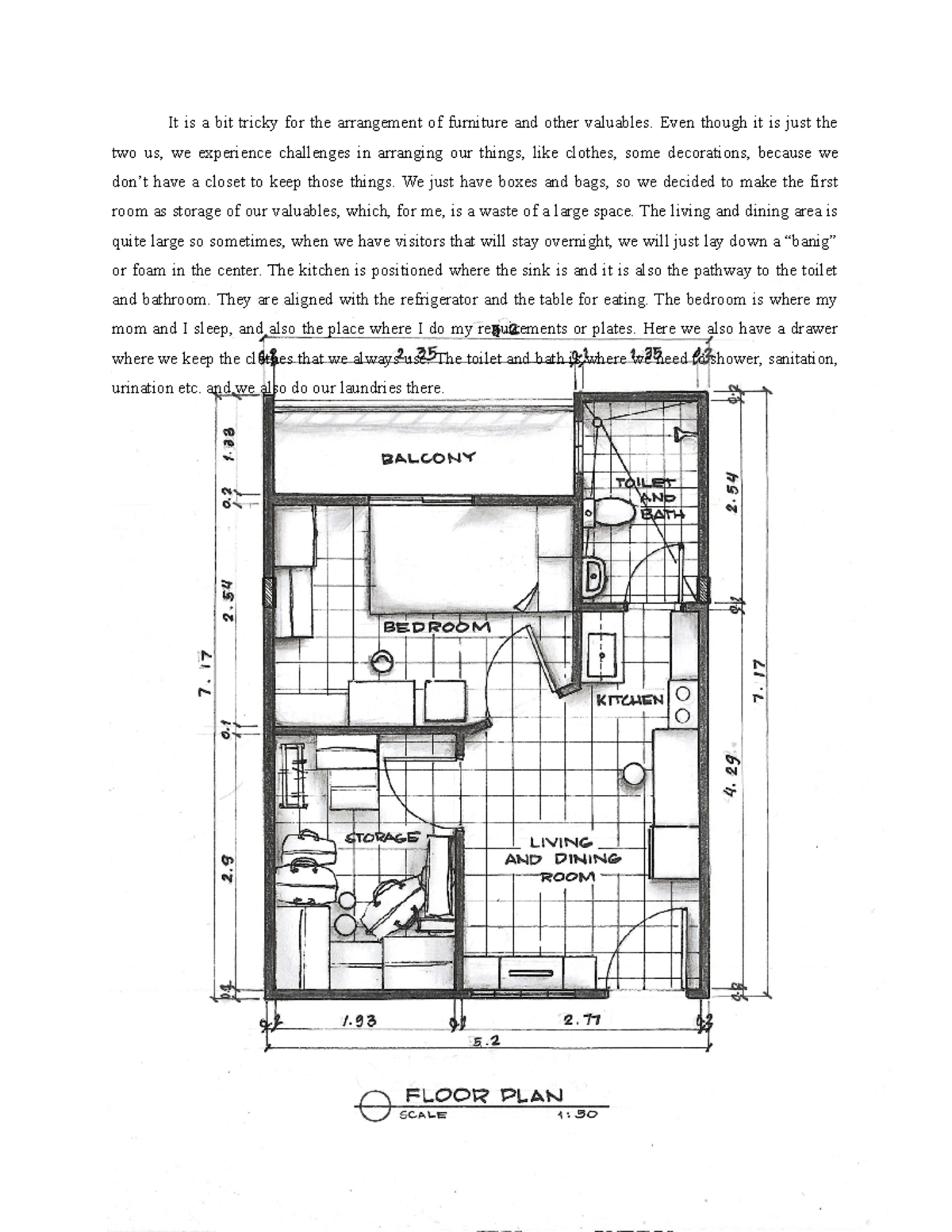 Floor plan in first year first semester 2021 - It is a bit tricky for ...