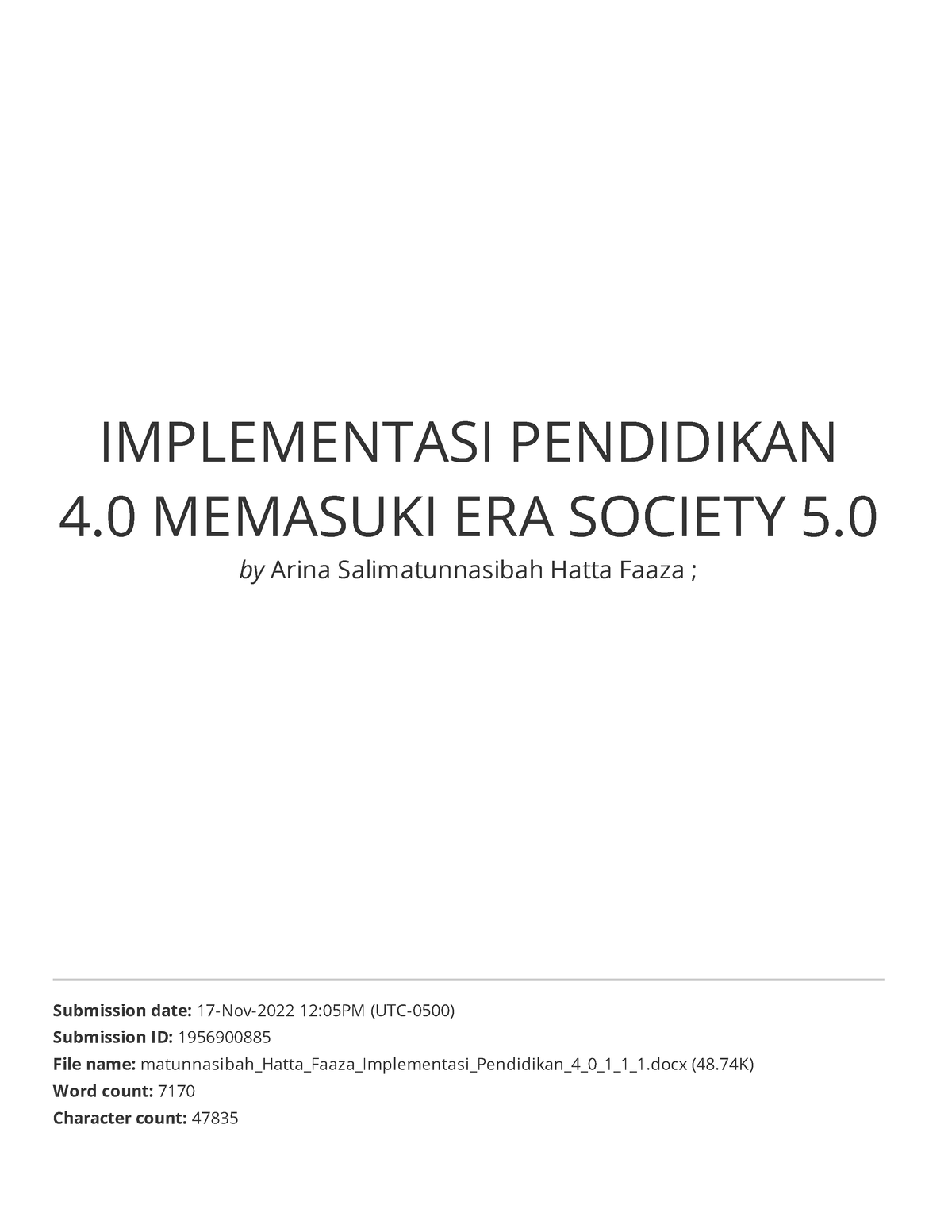 contoh essay pendidikan di era society 5.0