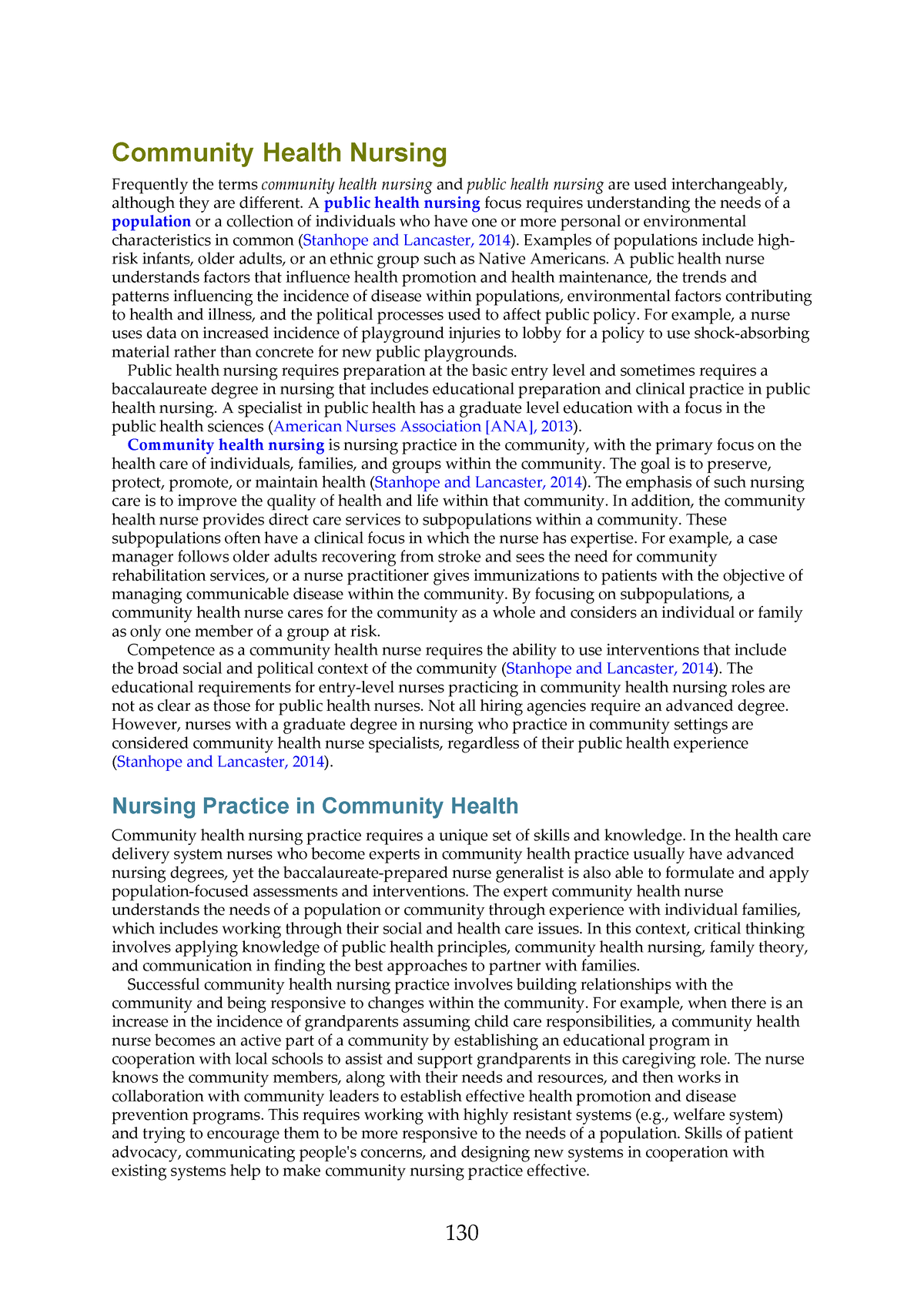 Nursing 1-44 - N A - Community Health Nursing Frequently The Terms 