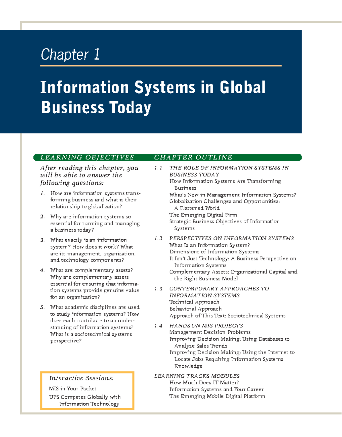 4. Chapter 1 - Information Systems In Global Business Today - LEARNING ...