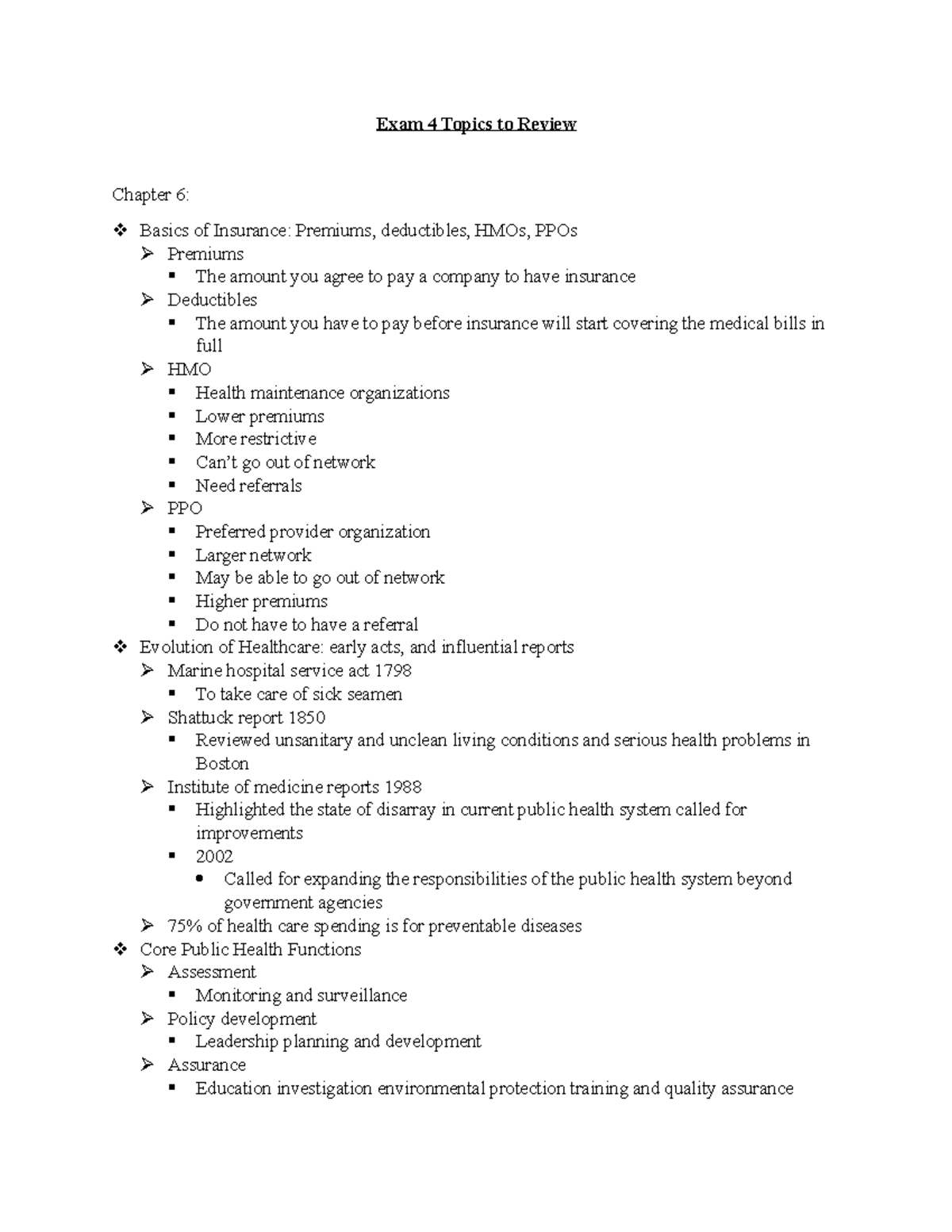 Study guide exam 4 - Lecture notes exam 4 - Exam 4 Topics to Review ...