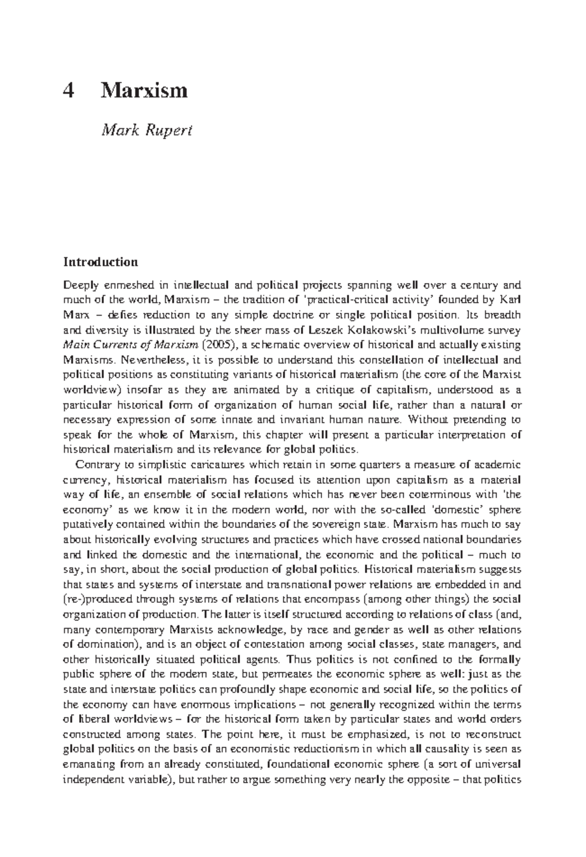 11 Marxism - mARXIMS FOR POL SCI - 4 Marxism Mark Rupert Introduction ...