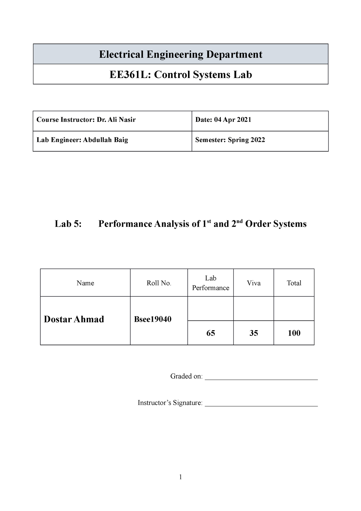 Lab 5 Control Systems - Lab Manual - Electrical Engineering Department ...