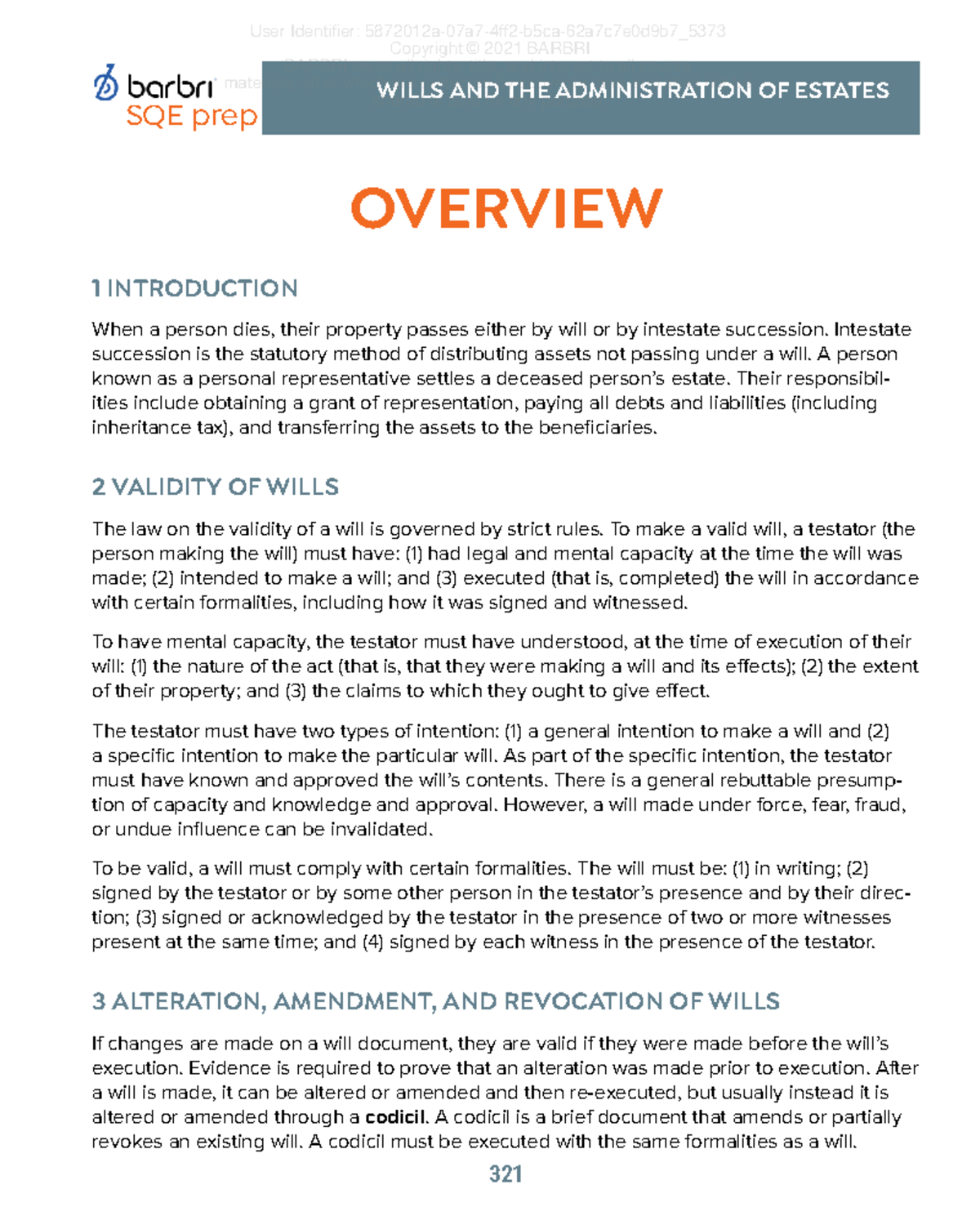 Print - Wills N Probate - WILLS AND THE ADMINISTRATION OF ESTATES SQE ...