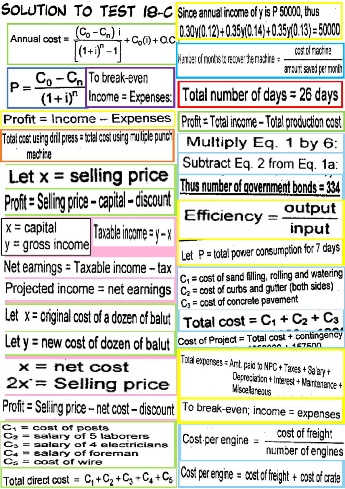 Engineering Economics Test C - Engineering Economy - Studocu