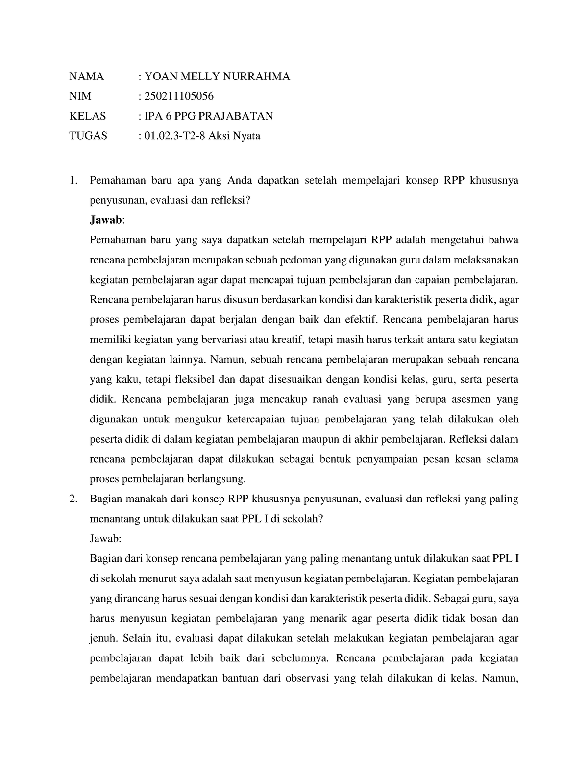 Pemahaman Tentang Peserta Didik Dan Pembelajarannya 01.02.3-T2-8 Aksi ...