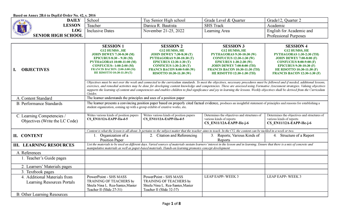 Dll Eapp Q Week Dll Based On Annex B To Deped Orde Vrogue Co