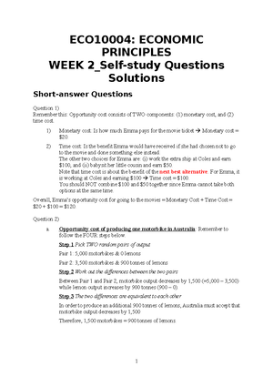ECO10004 Economic Principles - ECO10004 ECONOMIC PRINCIPLES Semester 2 ...
