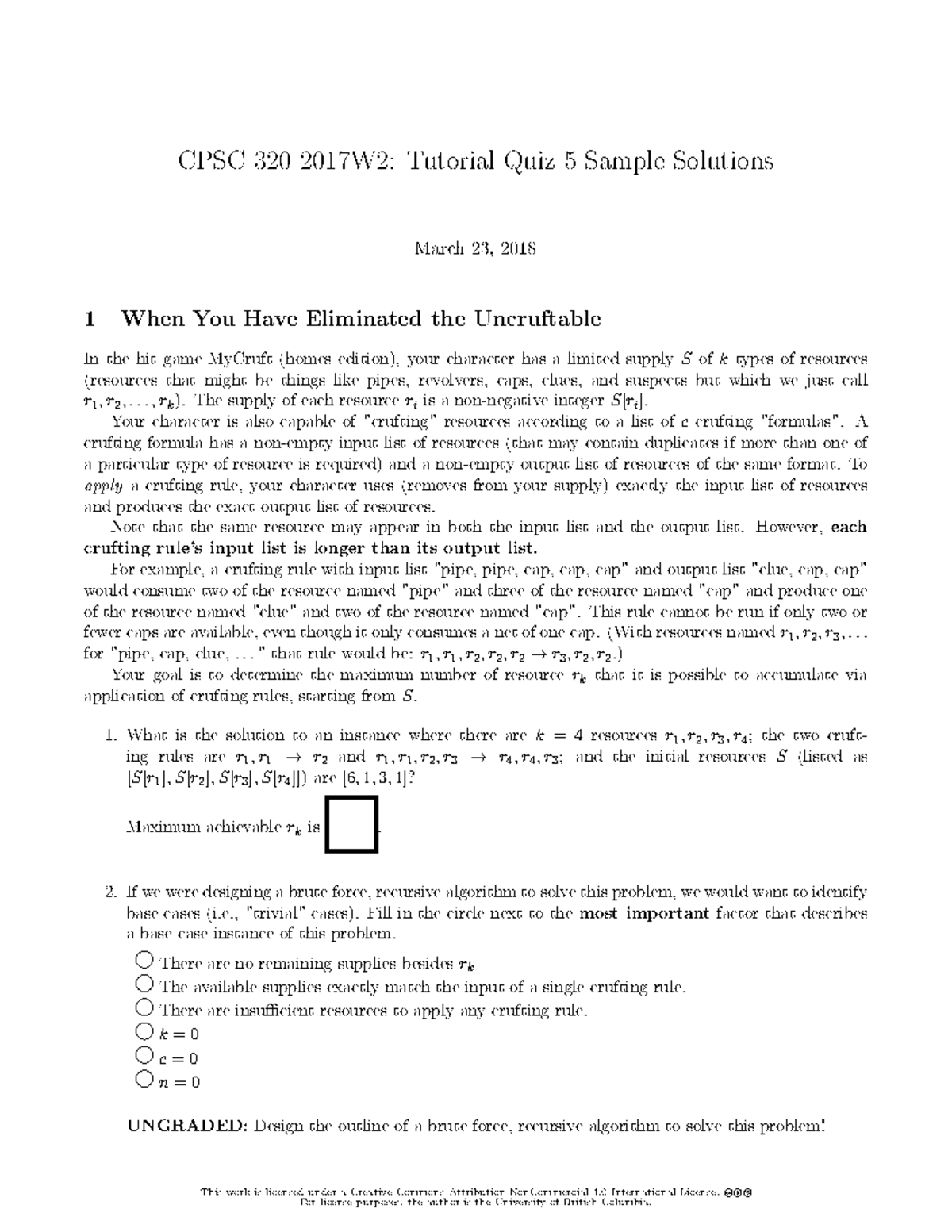Assignment 5 CPSC 320 - P t♦r ③ ♠♣ ♦ t ♦♥s r ♥ ♦ - Studocu