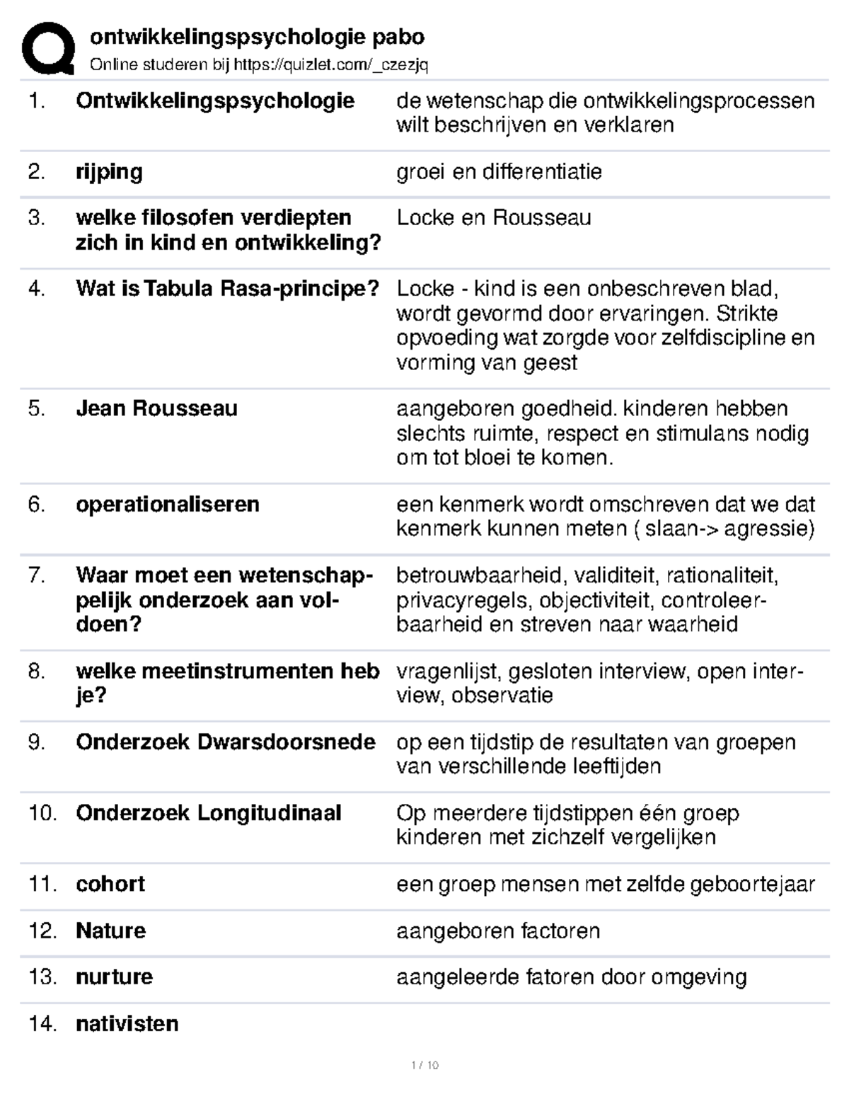 Ontwikkelingspsychologie Quizlet - Online Studeren Bij Quizlet/_czezjq ...