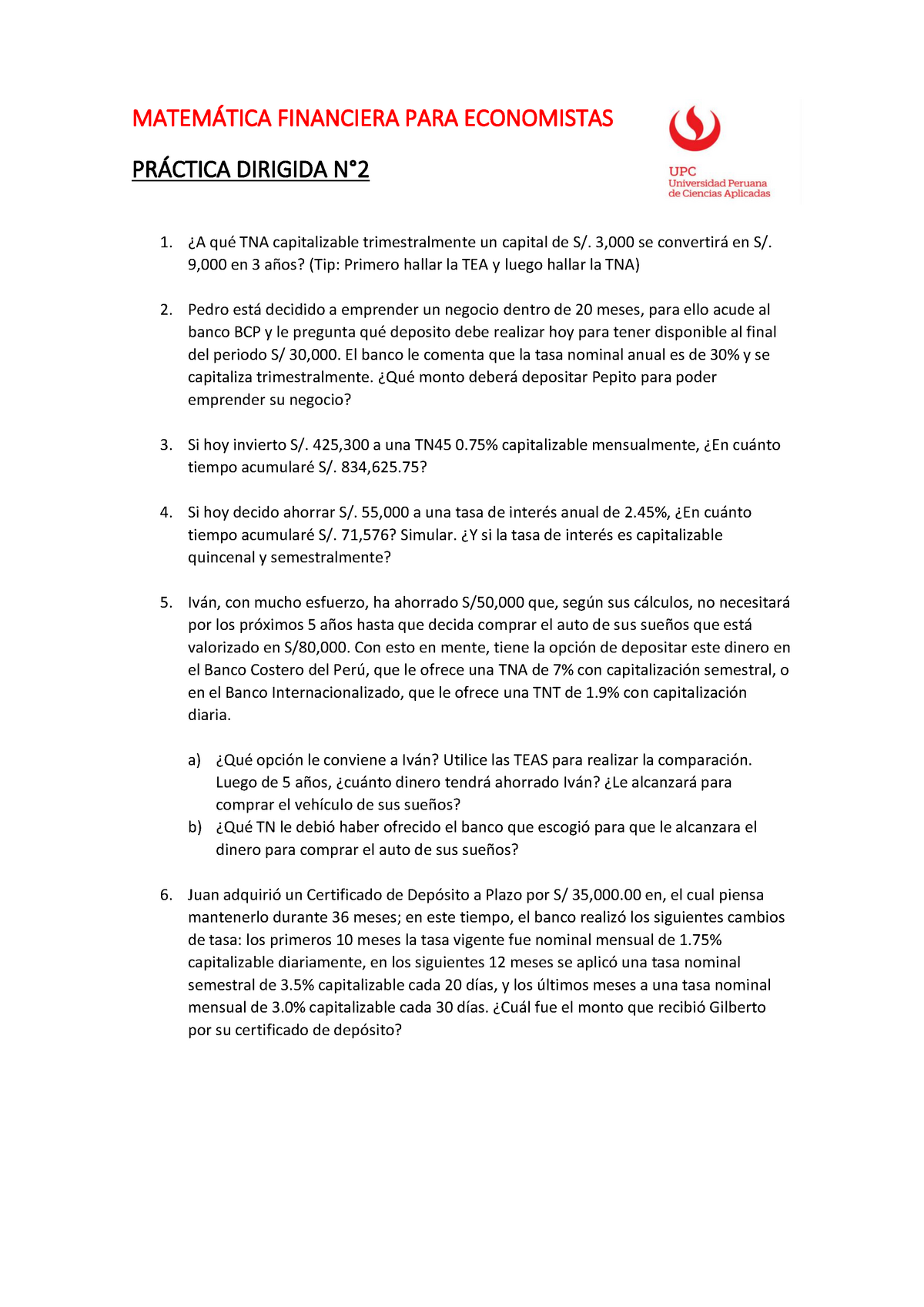 PD2 Matemática Financiera Para Economistas - MATEMÁTICA FINANCIERA PARA ...