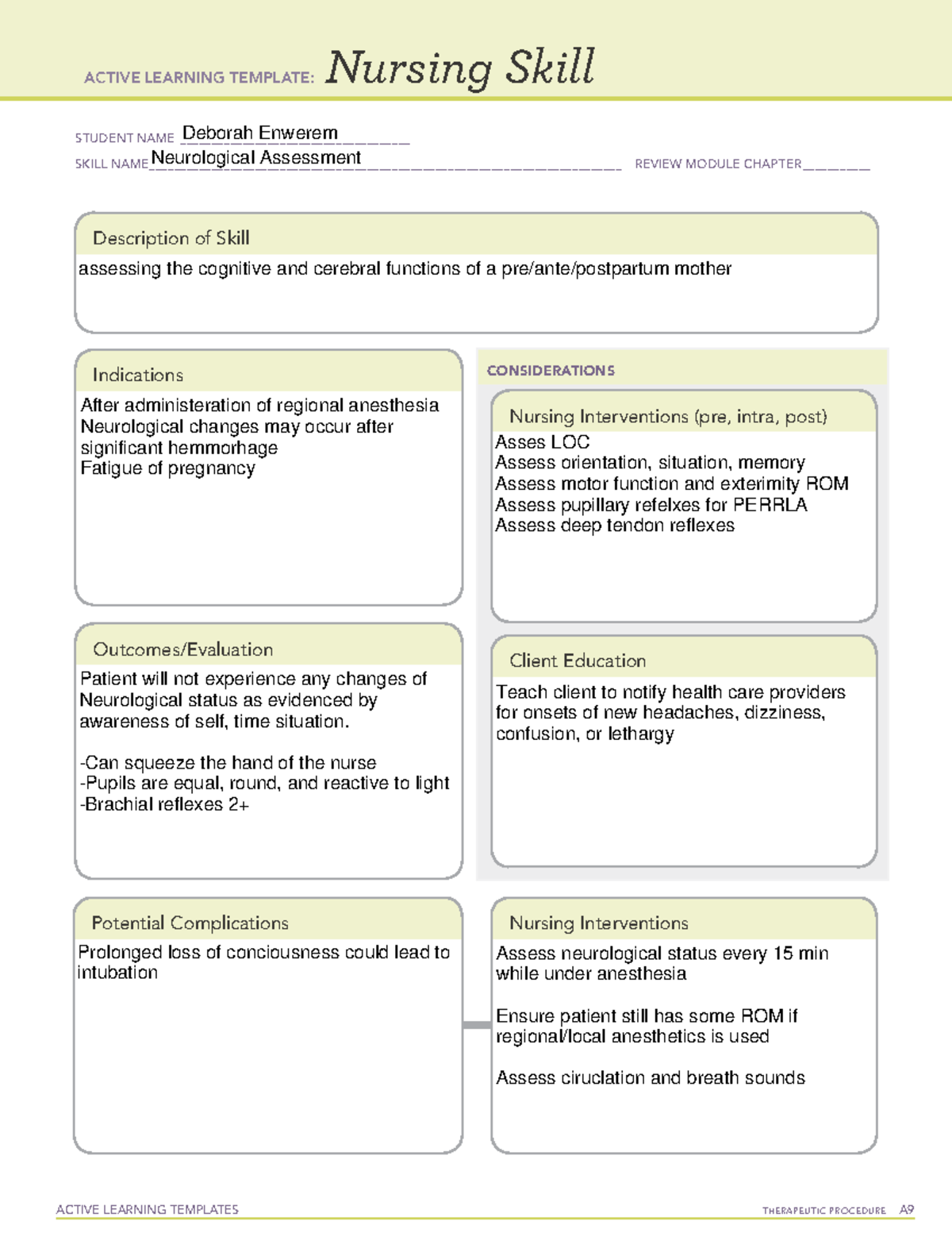 Preeclampsia Ati Template