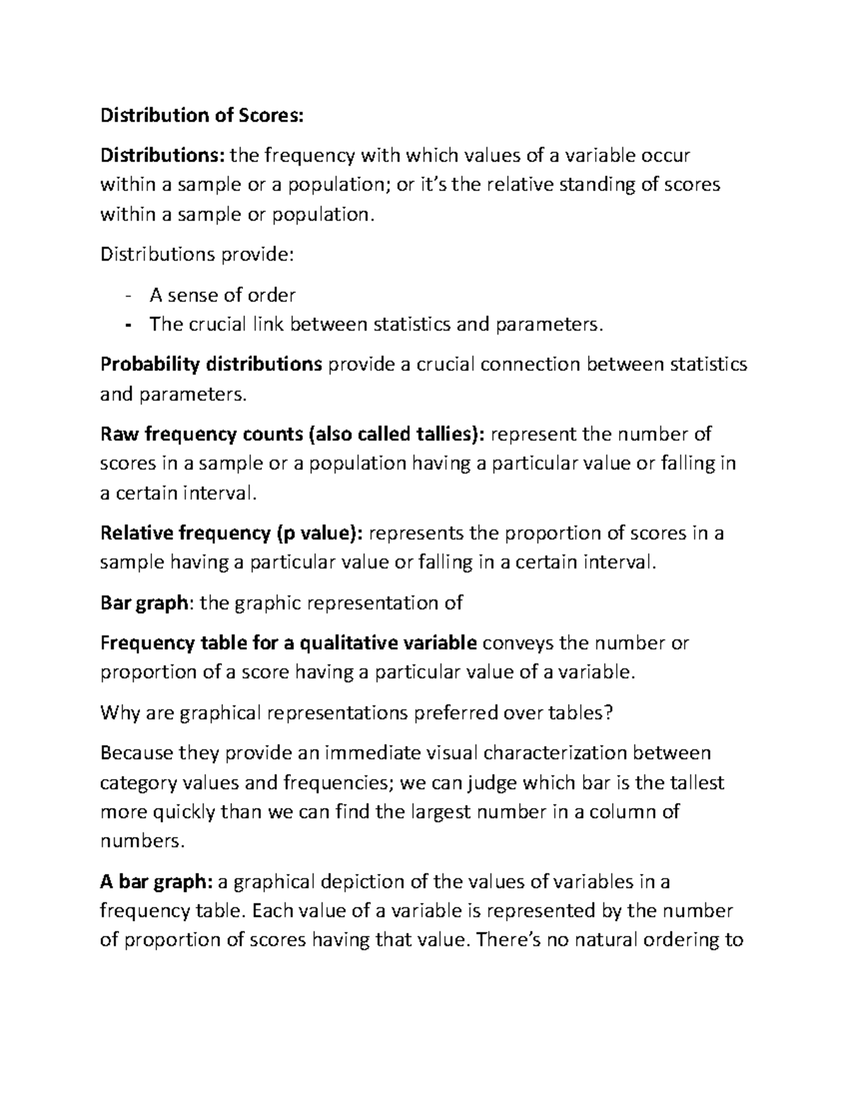 PSYC315 Lesson 2 - Distribution of Scores: Distributions: the frequency ...