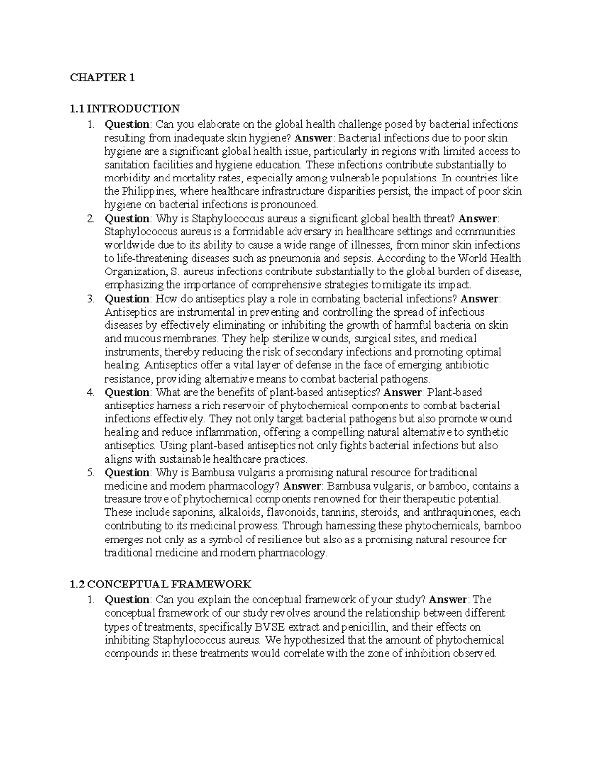 Research Possible Q&A - Hope you will like this - CHAPTER 1 1 ...