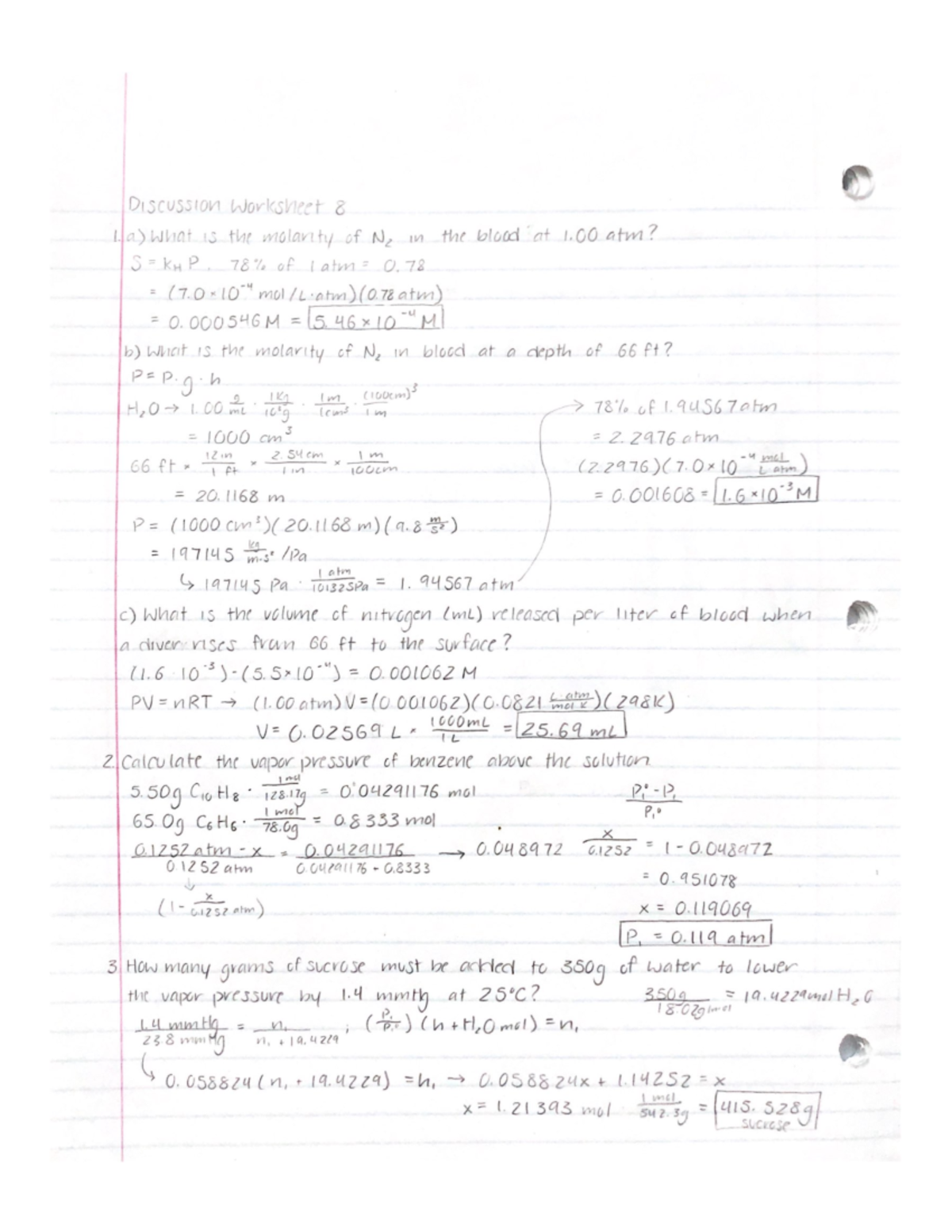 Chem 122 discussion worksheet 8 - CHEM 122 - Studocu