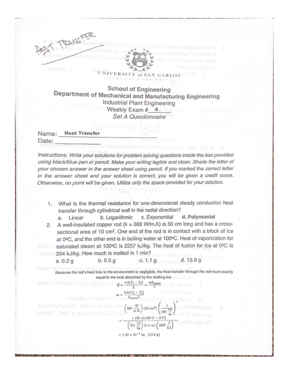 4 Heat Transfer Mechanical Engineering Studocu