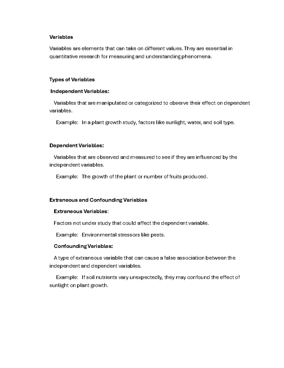 PR2 Variable - Variables Variables are elements that can take on ...