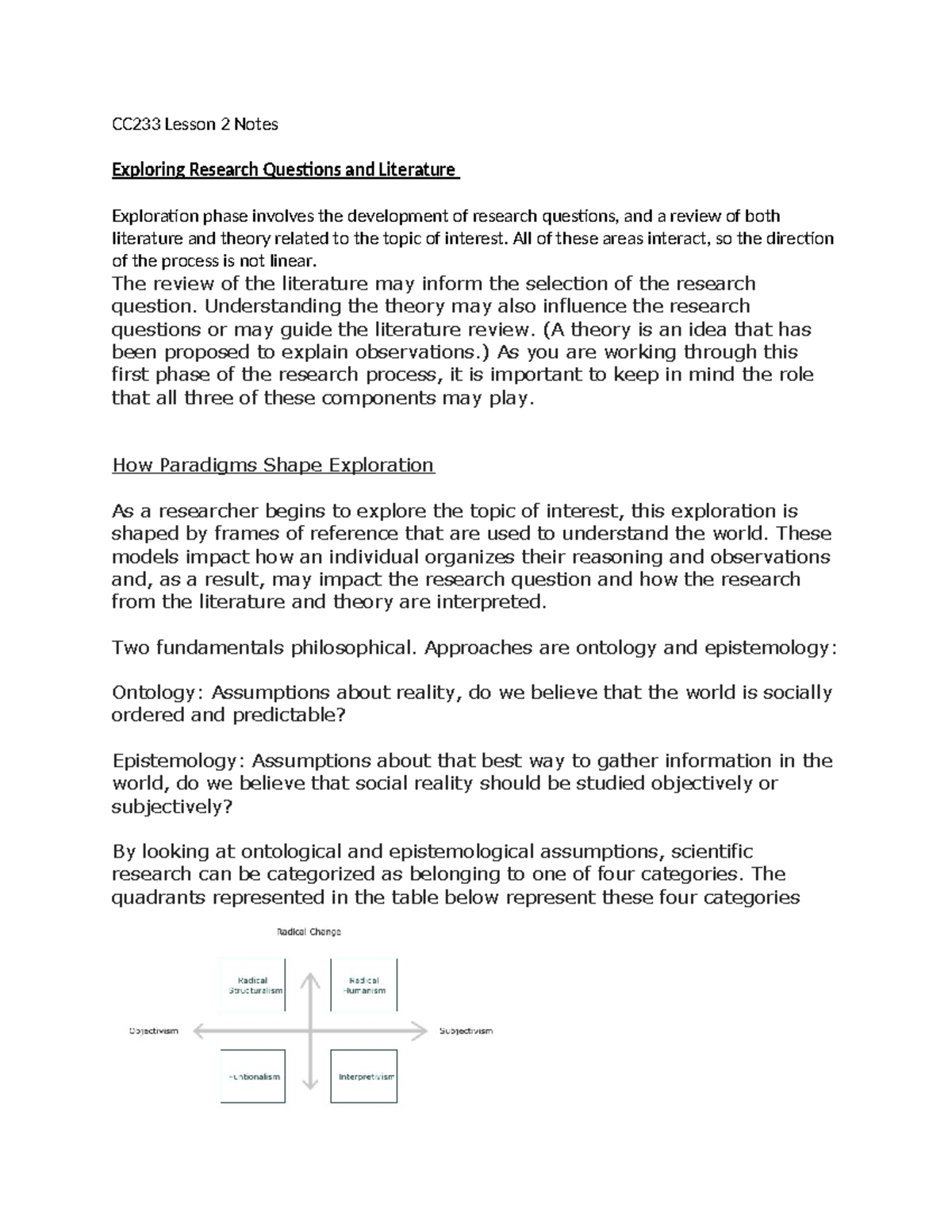 CC233 Lesson 2 Notes - CC233 Lesson 2 Notes Exploring Research ...