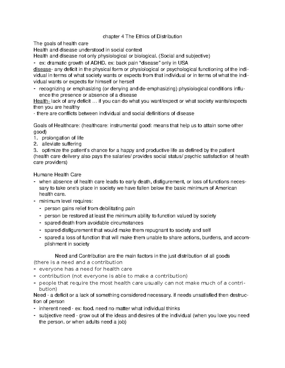 Chapter 4 - notes from assigned textbook - exam study guide - chapter 4 ...