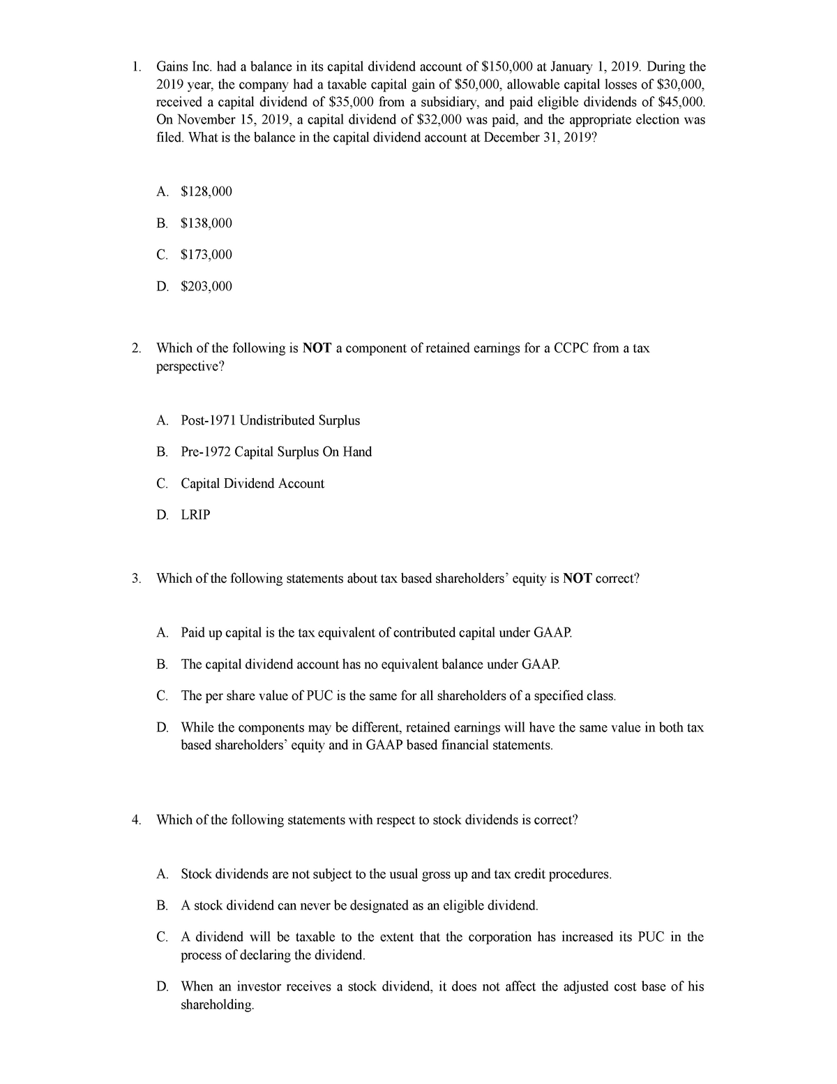 acct226-mcq-and-answer-chapter-14-3-gains-inc-had-a-balance-in-its