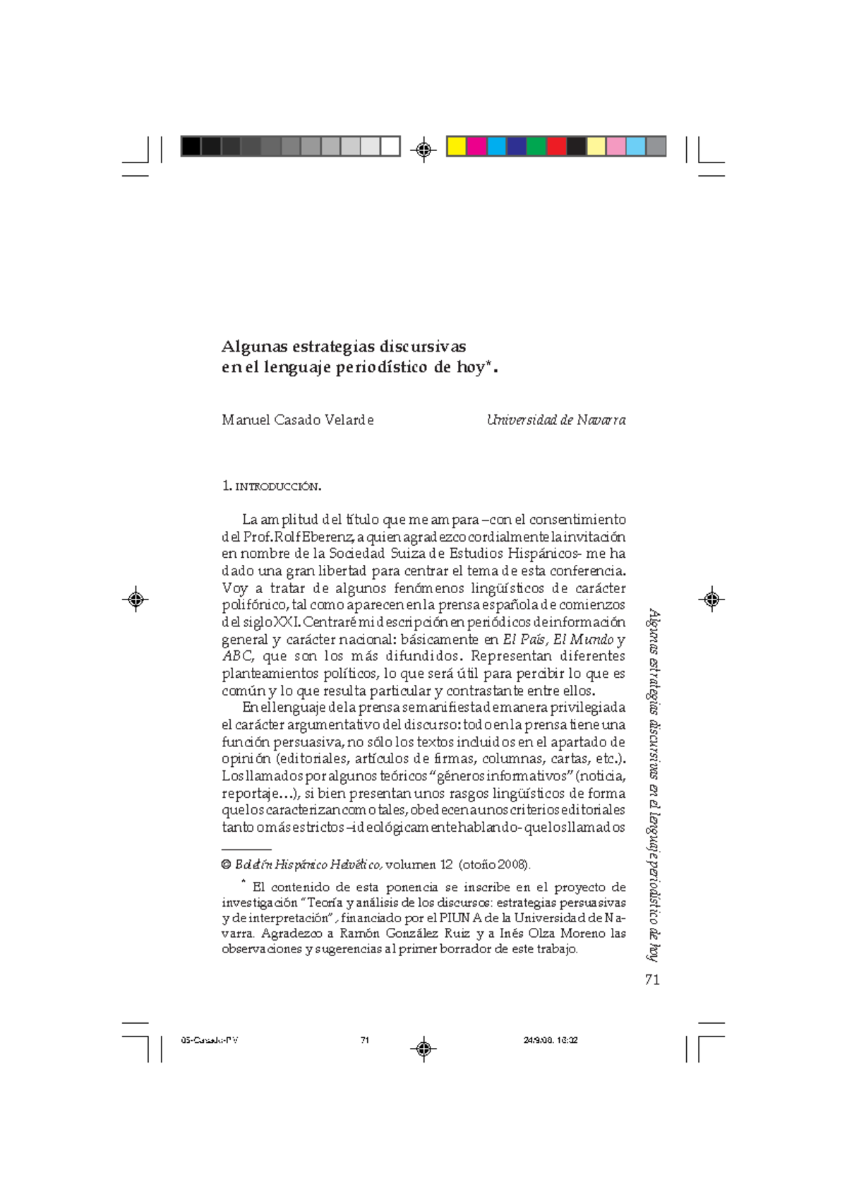 Algunas Estrategias Discursivas En El Lenguaje Periodístico - Manuel ...