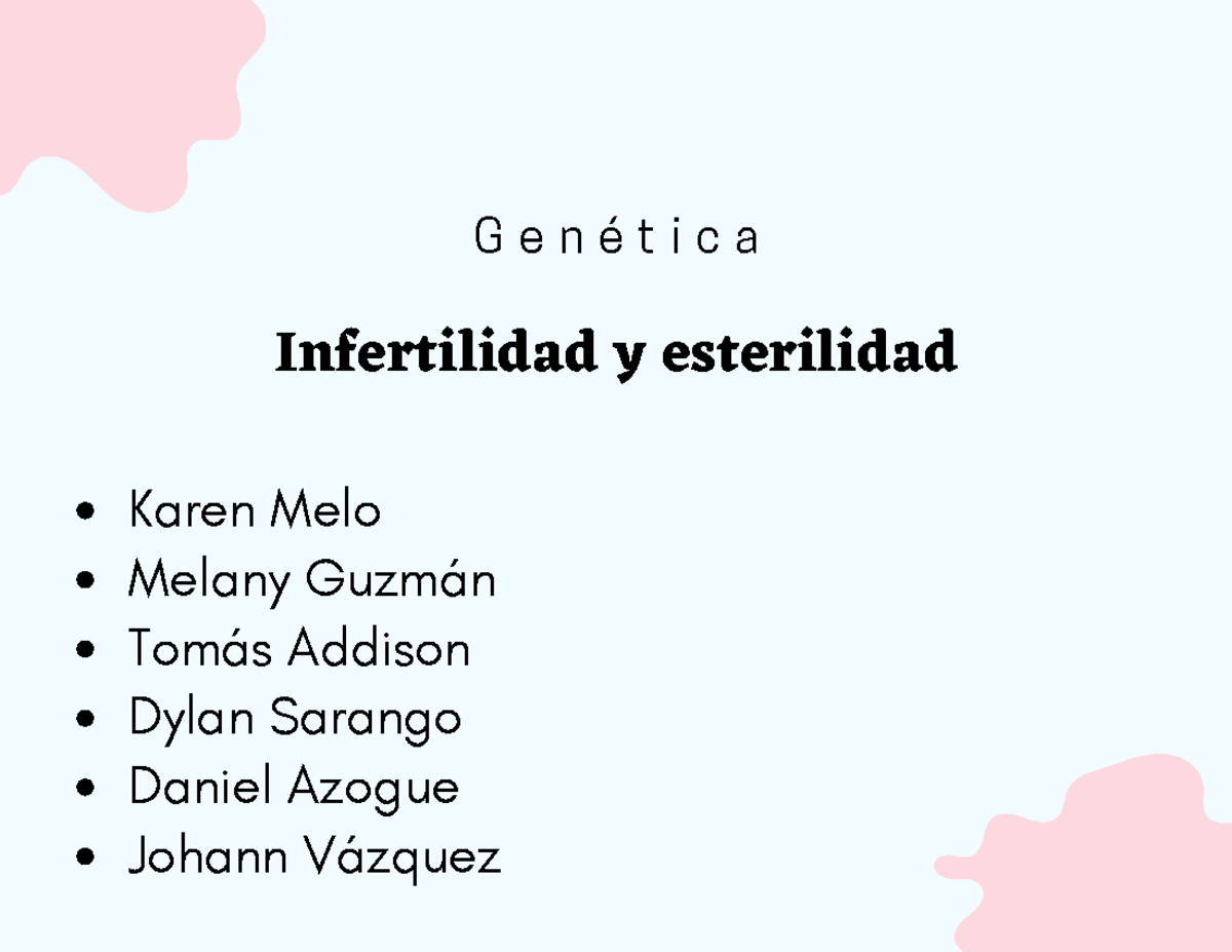 Tríptico - Infertilidad Y Esterilidad Tratamientos - G E N é T I C A ...