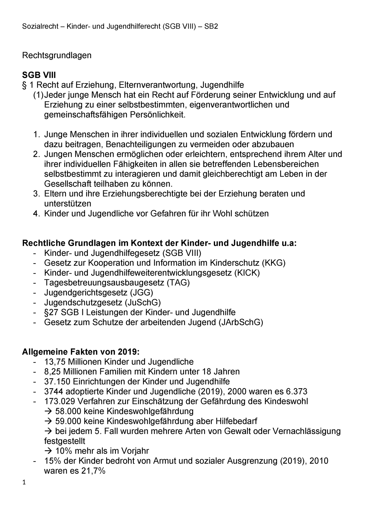 Sozialrecht 2 - Zusammenfassungen SB 2 - SOG2 - Rechtsgrundlagen SGB ...