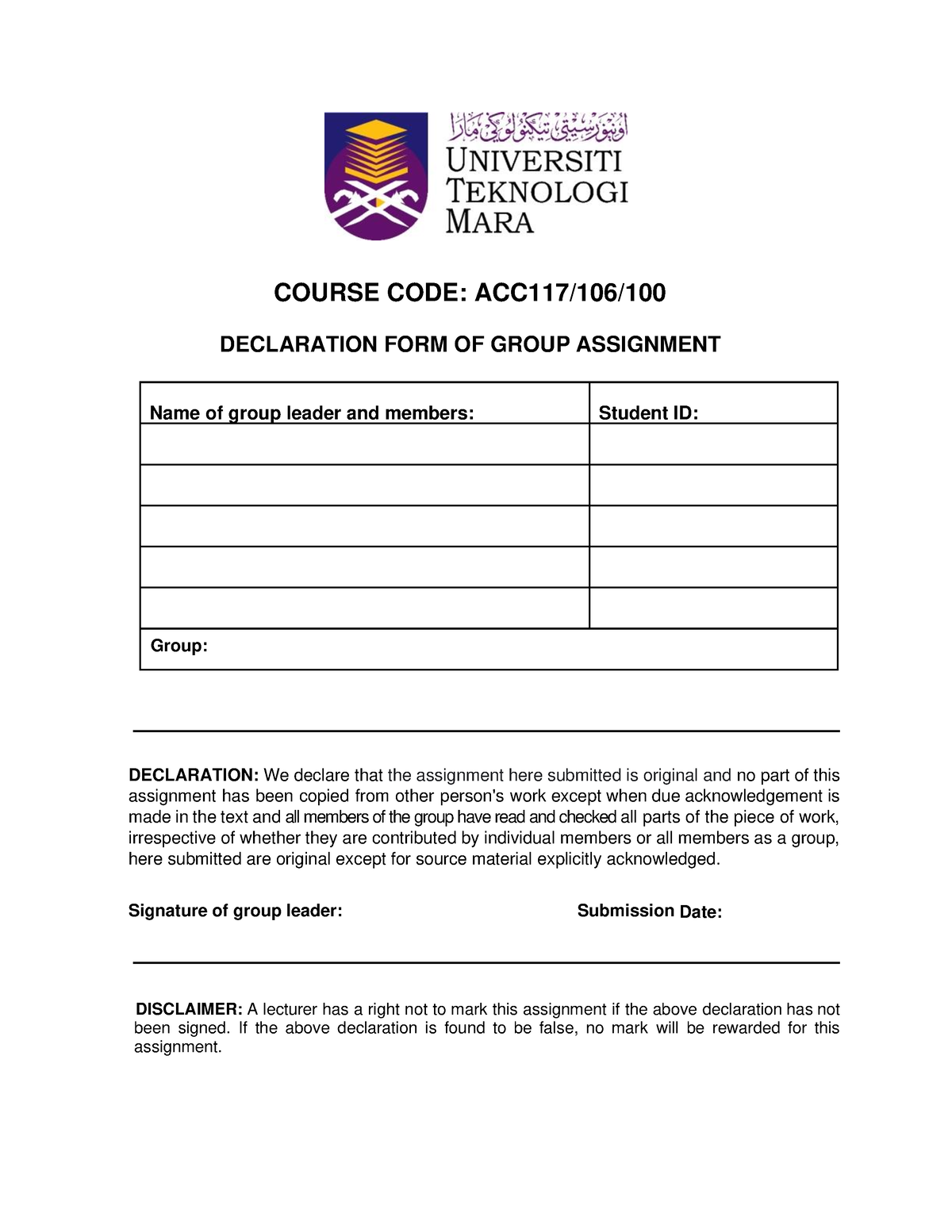 account assignment acc117