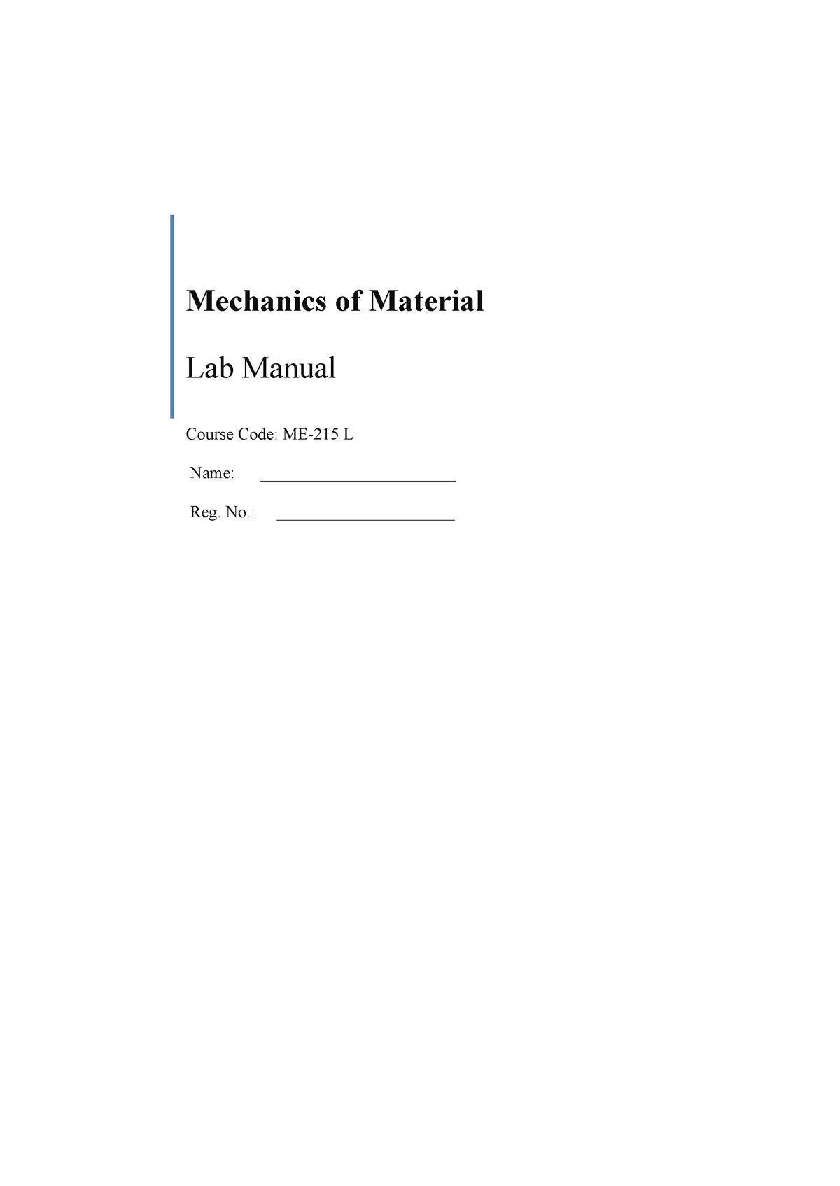 Lab Manual Mechanics Of Materials Lab - Mechanics Of Material Lab ...