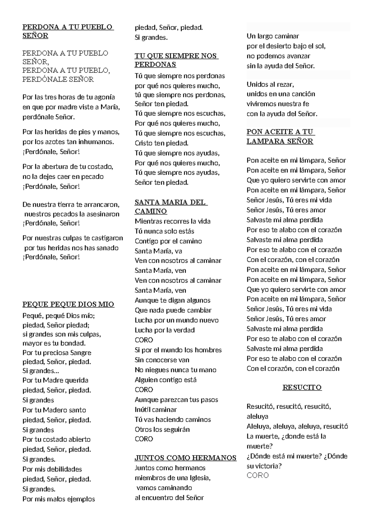 Cantos viacrucis - PERDONA A TU PUEBLO SEÑOR PERDONA A TU PUEBLO SEÑOR ...