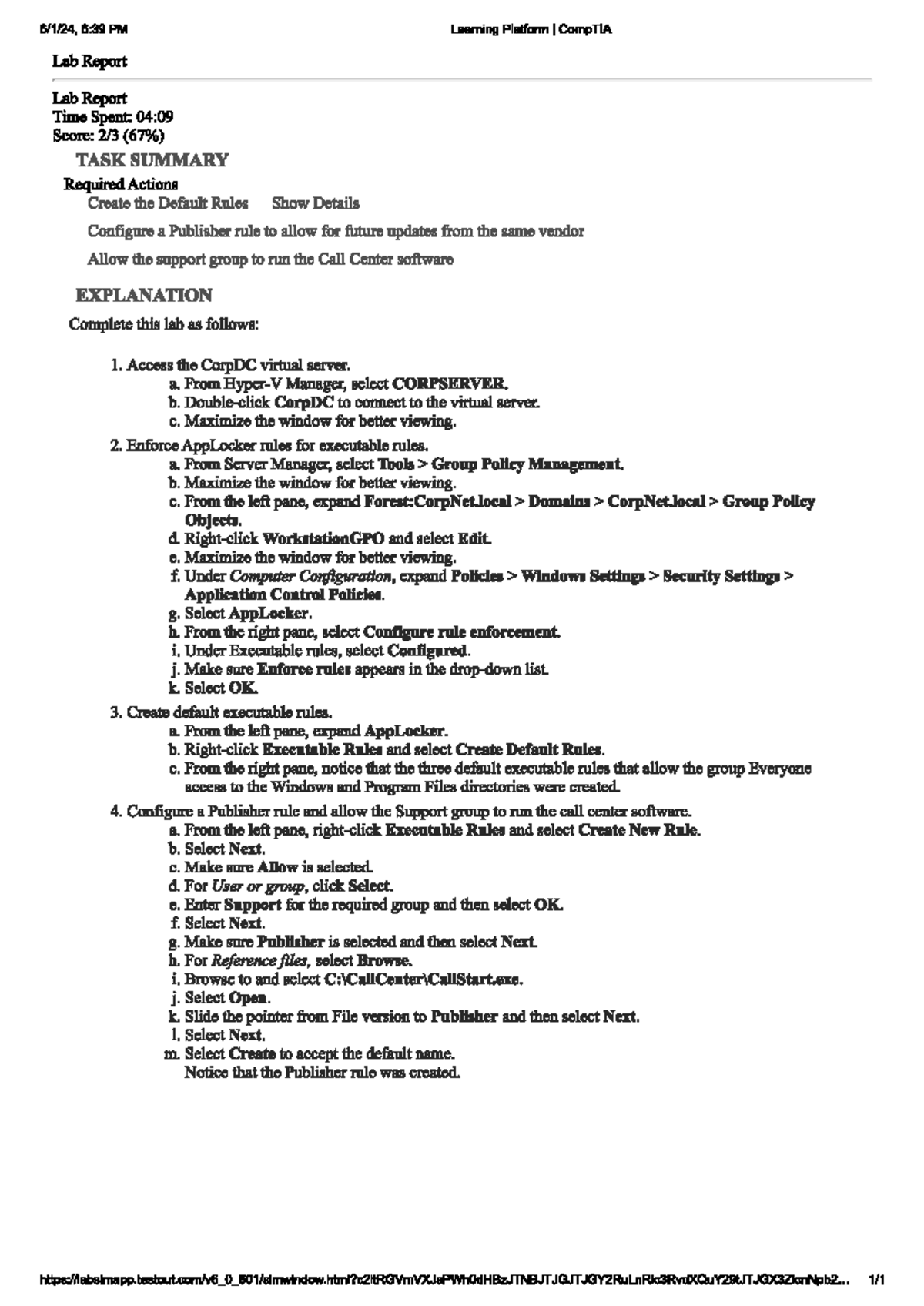 Configure bitlocker TestOut Lab Guide NDIT12 Studocu