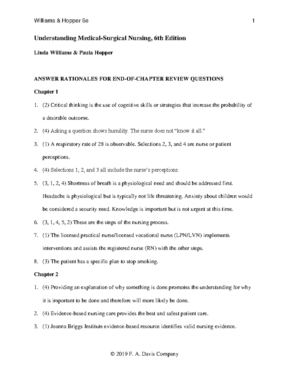 EOC Review Question Answers Rationales - Understanding Medical-Surgical ...