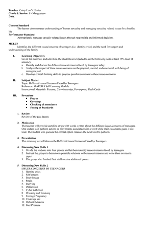 CO1 (S.Y. 22-23) - lesson - Teacher: Cristy Lou V. Bañez Grade ...